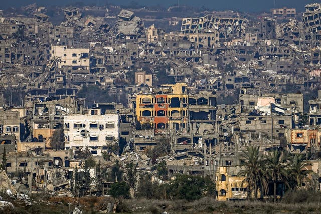 <p>Gaza City as seen from southern Israel on 2 January 2025</p>