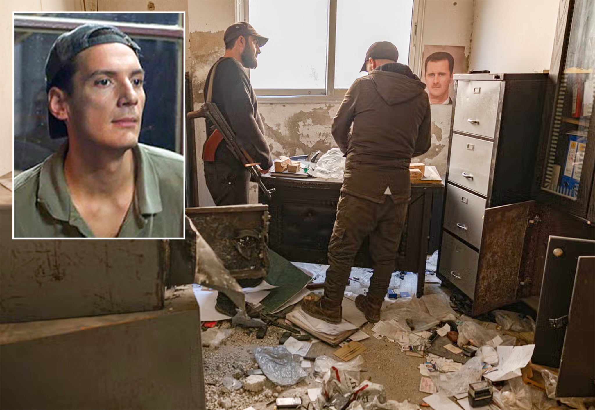 <p>An FBI forensic team has visited the Republican Guard Compound to scout for clues as to the whereabouts of US citizens like journalist Austin Tice (inset) </p>