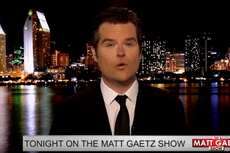 ‘Holy makeup and Botox, Batman!’ Matt Gaetz’s OAN debut has people talking — and not in a good way