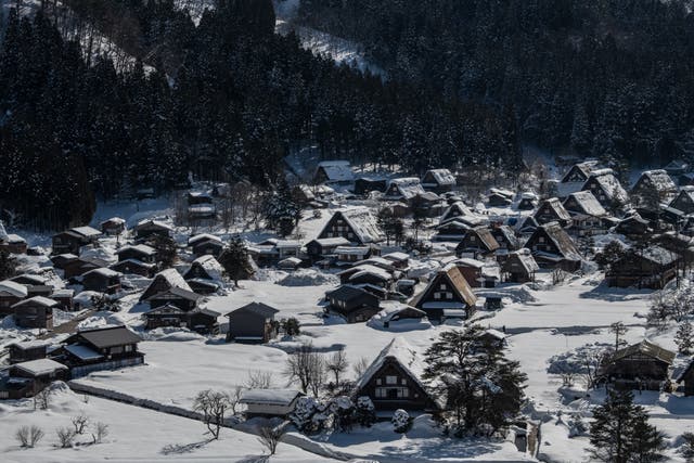 <p>The UNESCO World Heritage-listed village of Shirakawa-go in Japan. Tourists were urged to consider visits outside the most popular cherry blossom and autumn colour seasons</p>