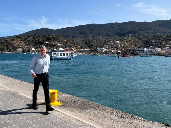 Waterside wandering: Poros is only 500 metres from the Greek mainland