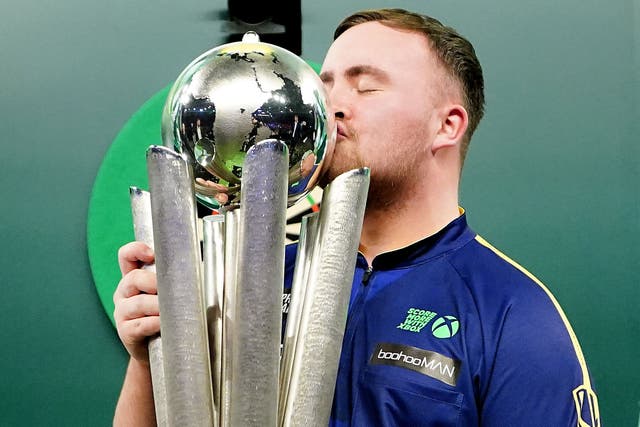 <p>Luke Littler blitzed Michael van Gerwen to win the title at Alexandra Palace </p>