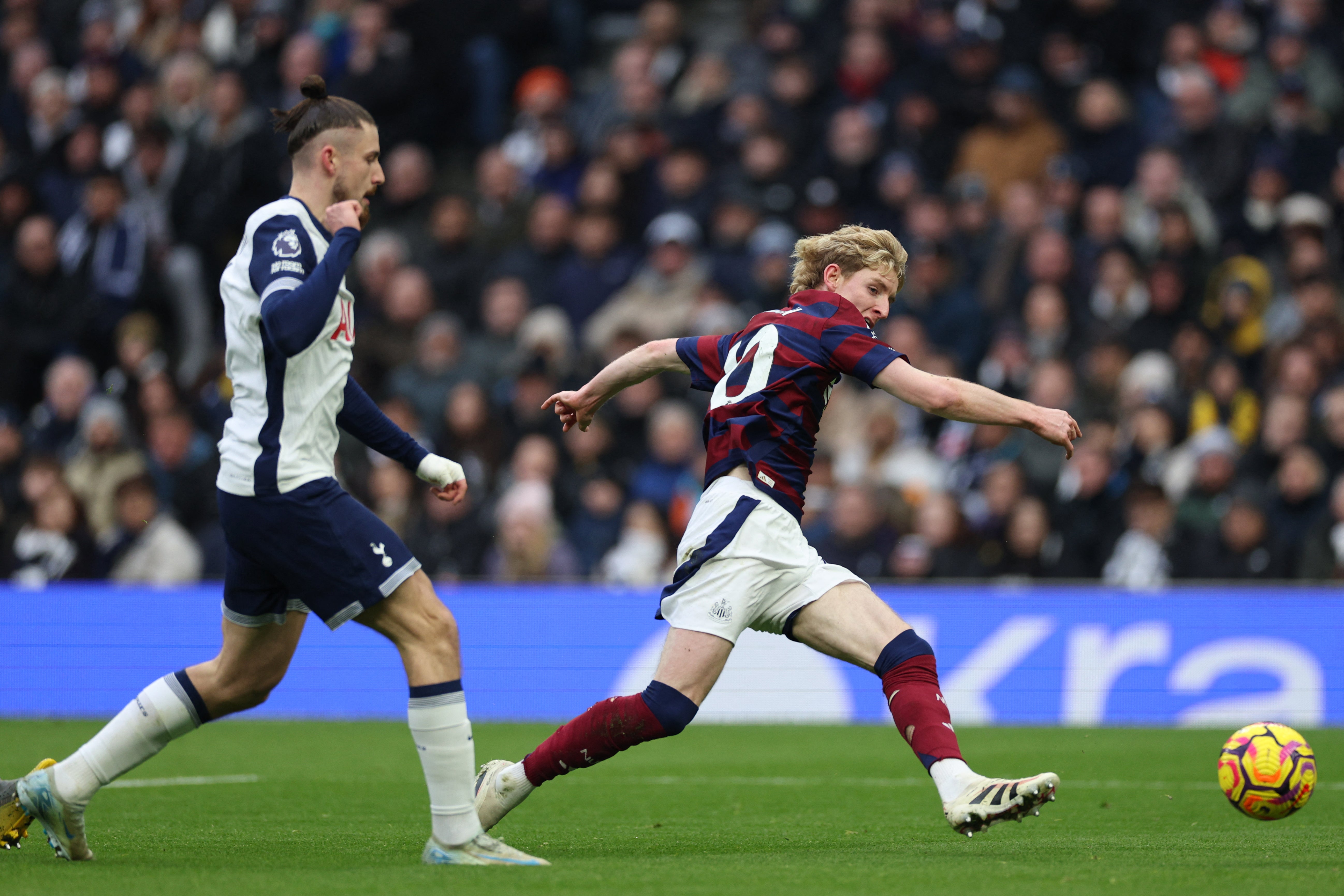 Anthony Gordon ha pareggiato per il Newcastle dopo il gol di apertura di Solanke