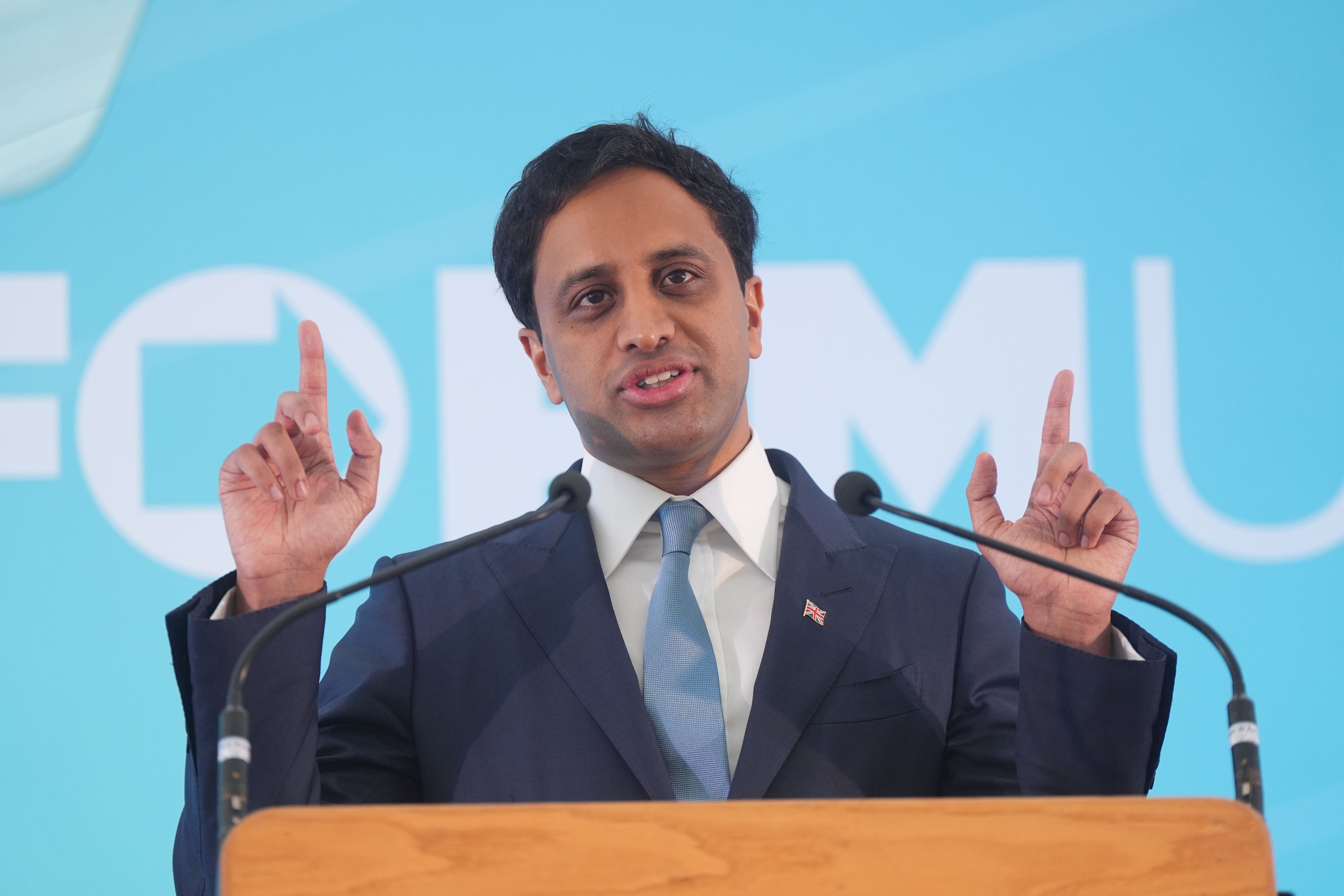 Zia Yusuf, Chairman of Reform UK speaking during the Reform UK East of England conference at Chelmsford City Racecourse. Picture date: Saturday January 4, 2025.