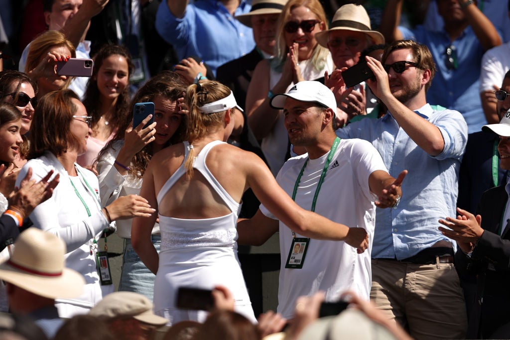 Rybakina won Wimbledon while Vukov was in her team