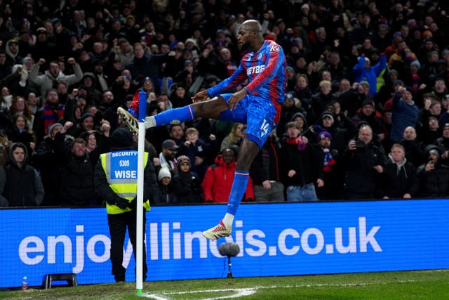 Jean-Philippe Mateta earned a point for Palace (Bradley Collyer/PA)