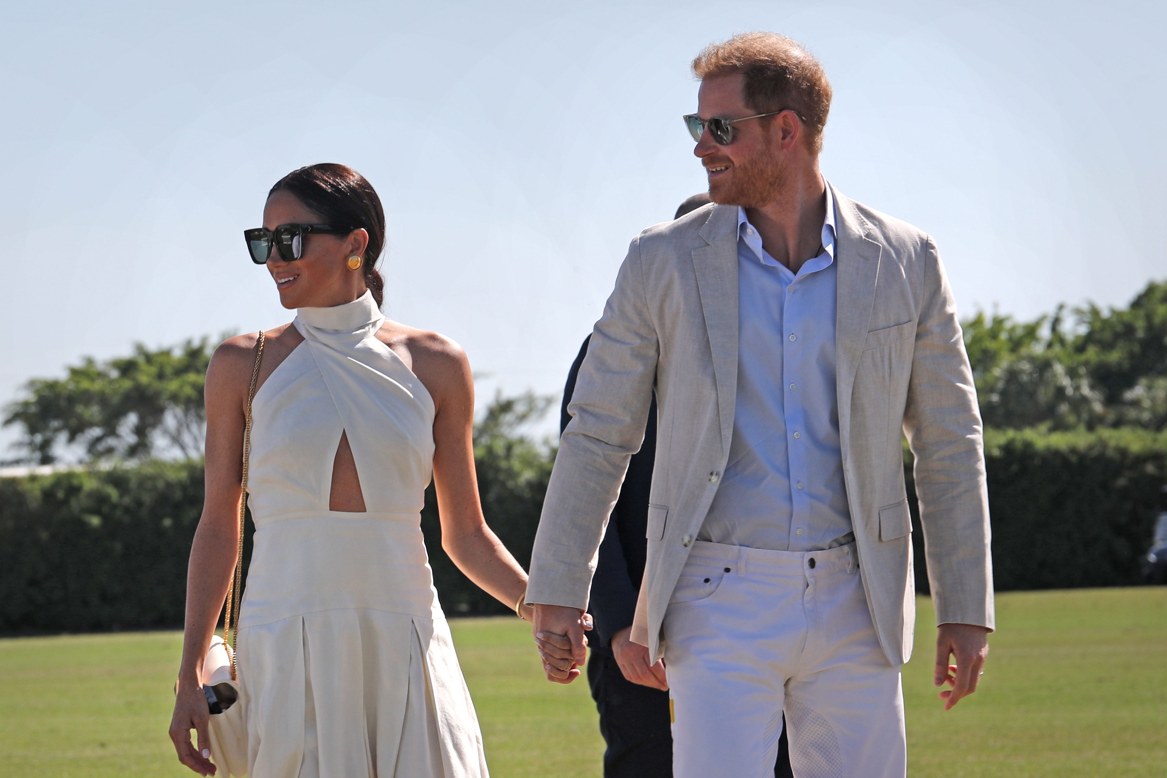 File photo dated 12/04/24 of the Duke and Duchess of Sussex during the Royal Salute Polo Challenge, to benefit Sentebale, at the USPA National Polo Center in Wellington, Florida, US (Yaroslav Sabitov / PA).