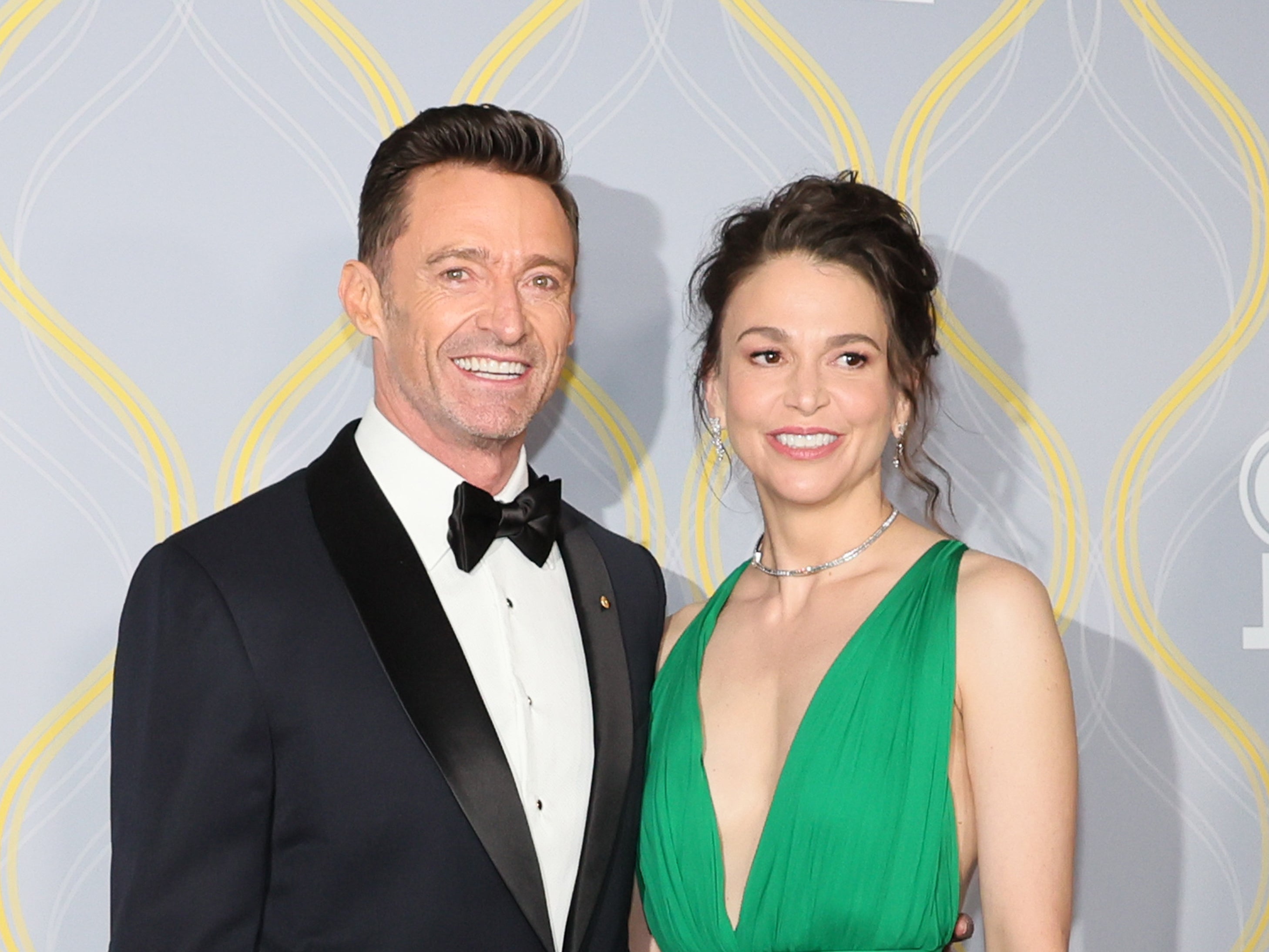 Hugh Jackman supports rumored girlfriend Sutton Foster on tour