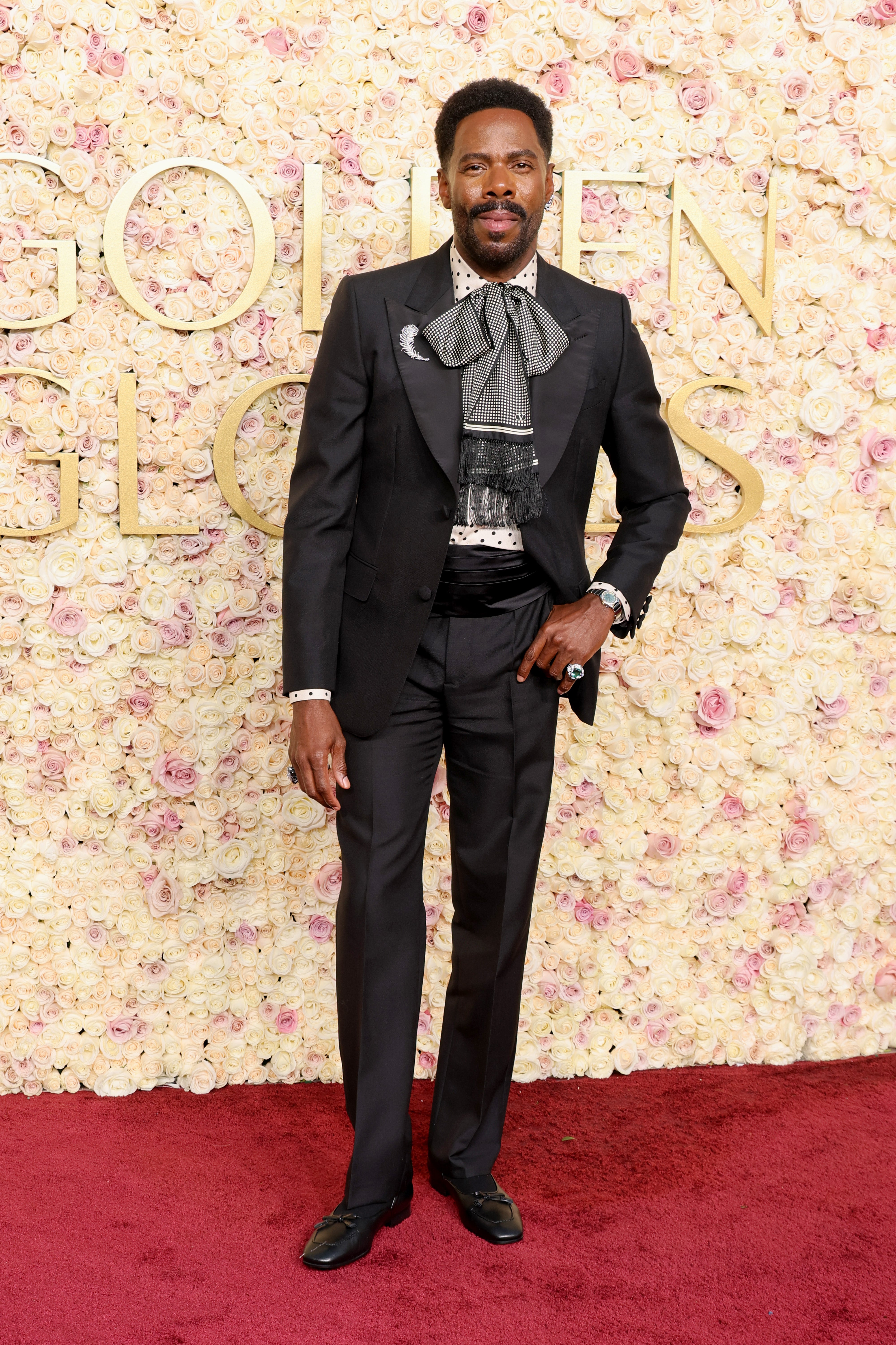 Colman Domingo wears a Valentino suit by Alessandro Michele to the Golden Globes