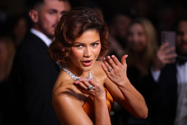 <p>Zendaya dons a massive diamond ring on her finger at the 2025 Golden Globes </p>