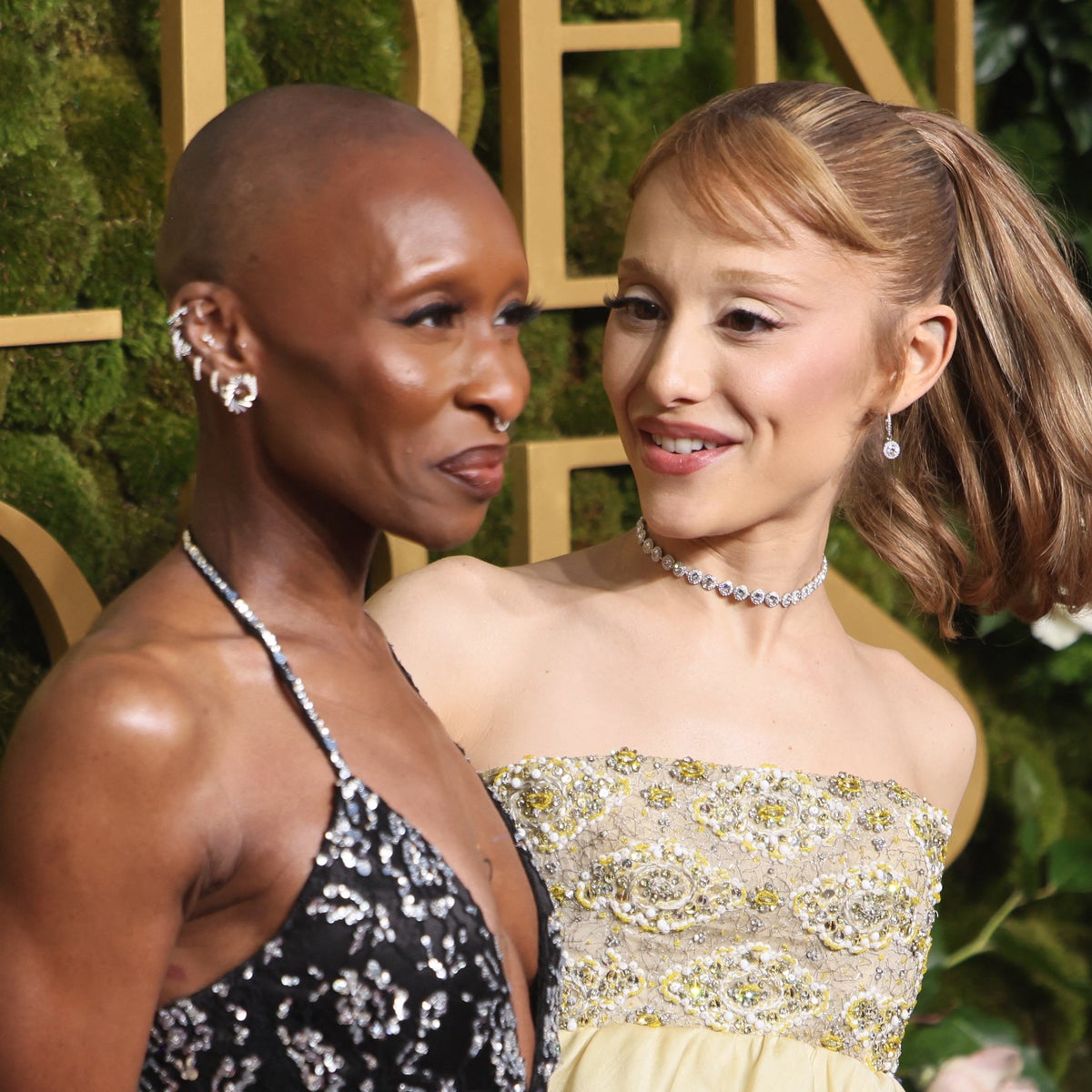 cynthia erivo dress golden globes 2025 Cynthia Erivo Wore a Sexy Peplum Gown at the 2025 Golden Globes