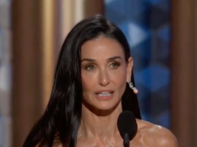 Demi Moore wins at the 2025 Golden Globes