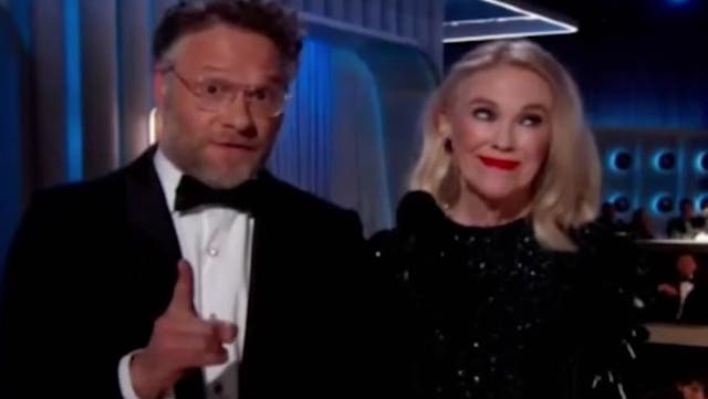 <p>Listen to the Golden Globes joke that resulted in Seth Rogen being ‘censored’.</p>