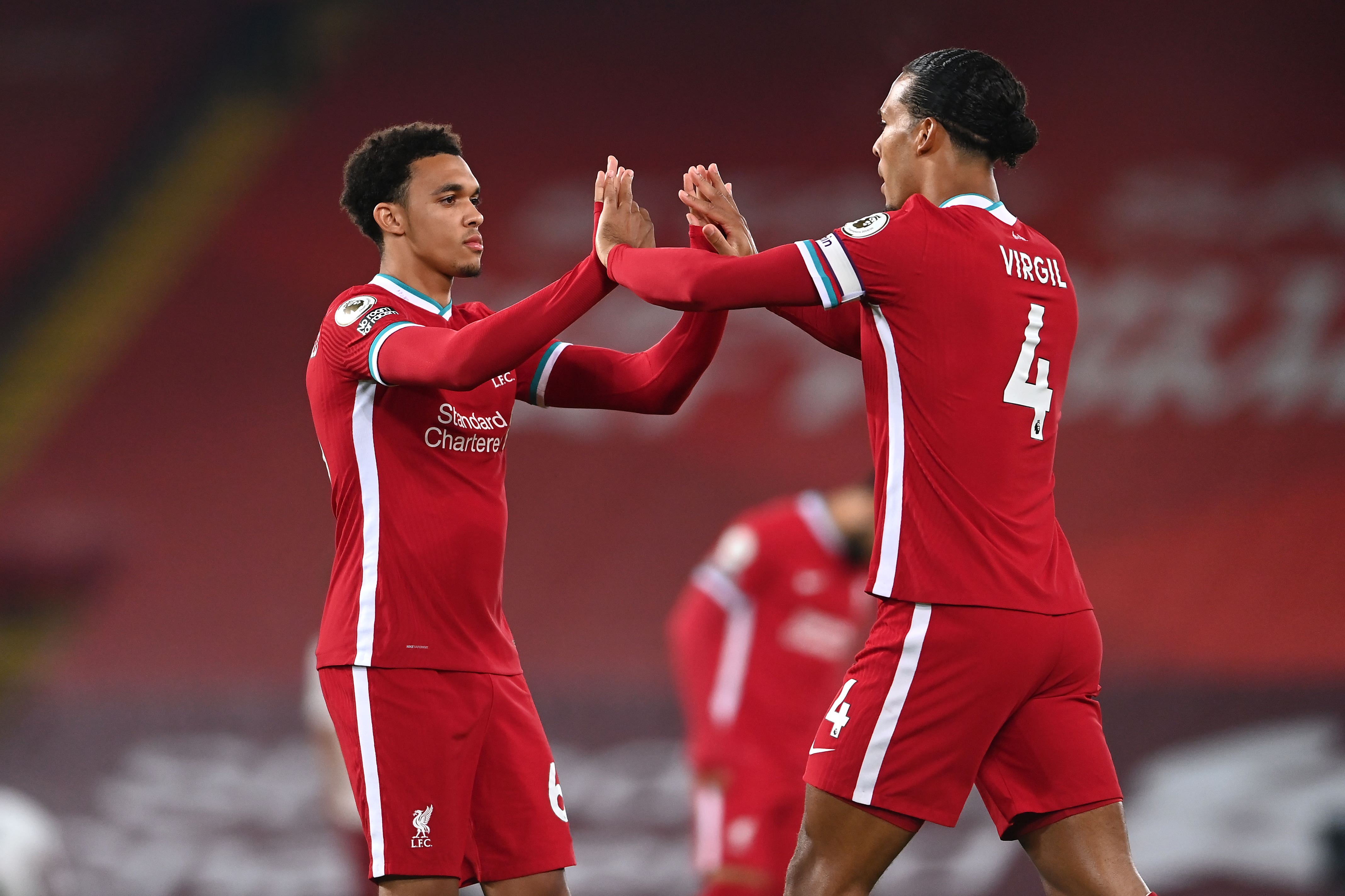 Liverpool captain Virgil van Dijk does not believe transfer speculation over Trent Alexander-Arnold played a part in the 2-2 draw with Manchester United (Laurence Griffiths/PA)