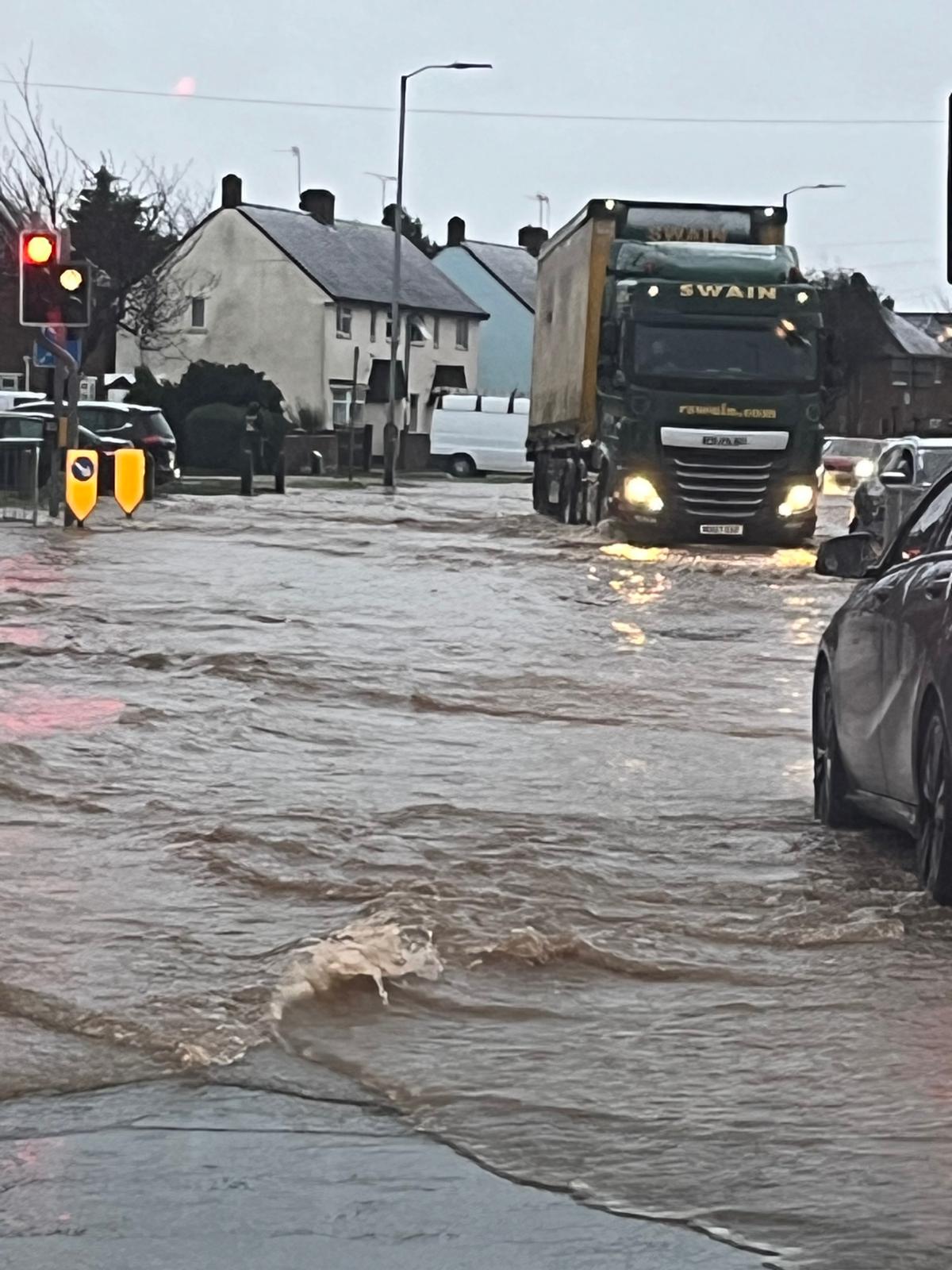 Banjir di Loughborough pagi ini