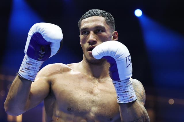 <p>Jai Opetaia in action against Jack Massey in October</p>