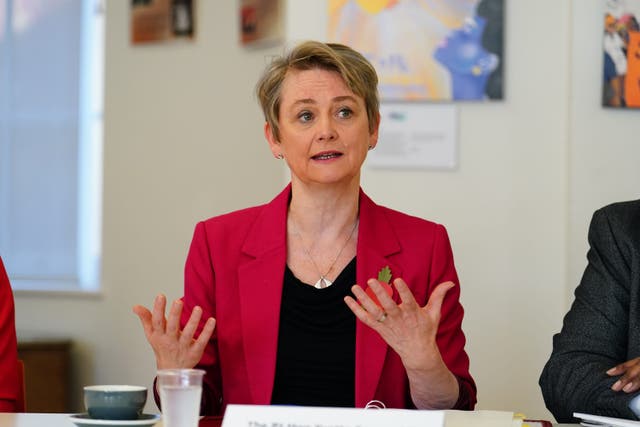 Home Secretary Yvette Cooper (Jordan Pettitt/PA)