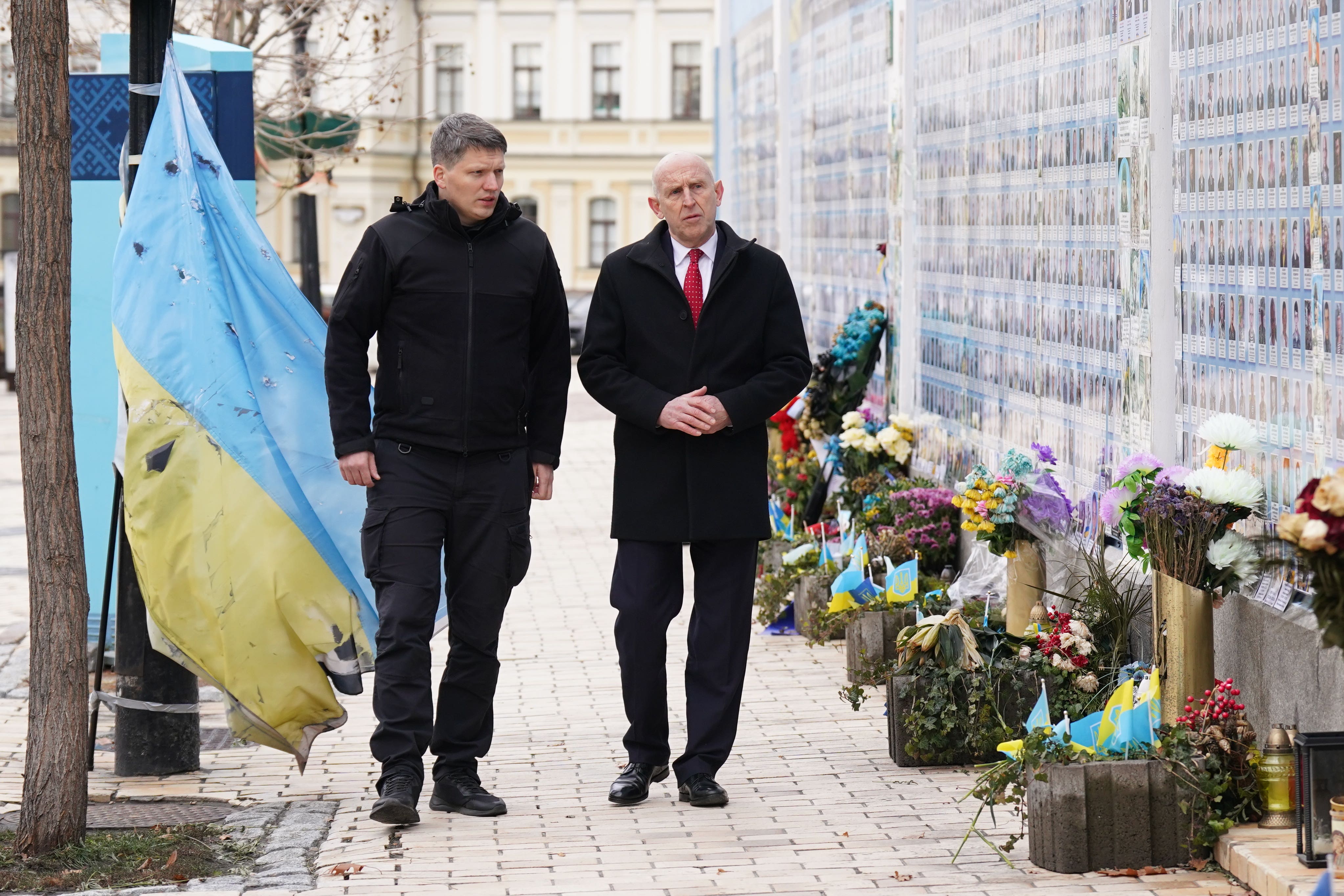 Defence Secretary John Healey with Serhii Boyev, Deputy Minister of Defence of Ukraine for European Integration (Stefan Rousseau/PA)