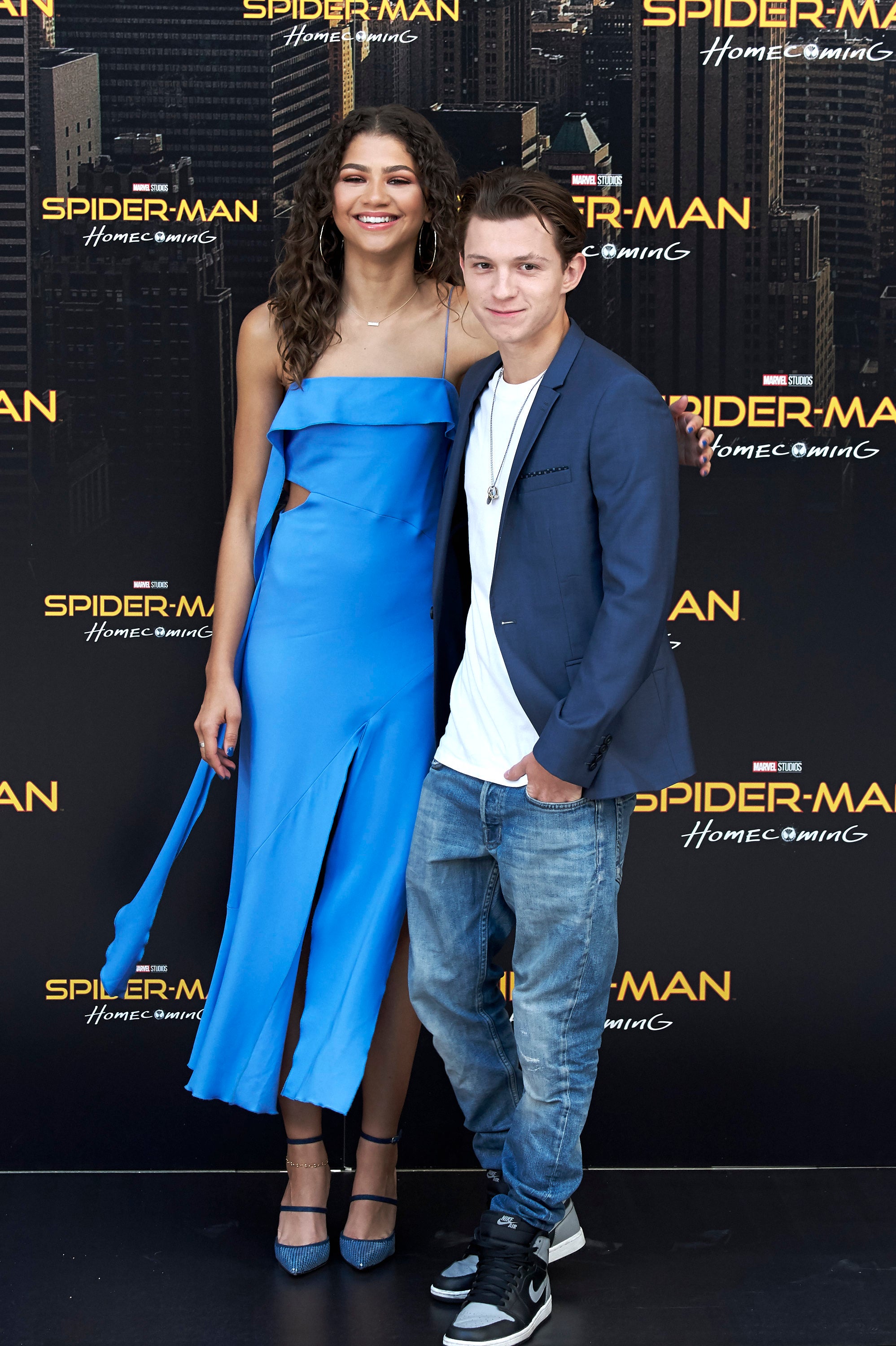 Zendaya and Tom Holland at a photocall for ‘Spider-Man: Homecoming’ in 2017