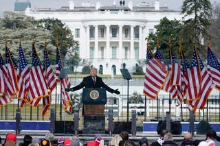 Trump encouraged his supporters to ‘fight like hell’ after claiming, incorrectly, the US 2020 election was stolen