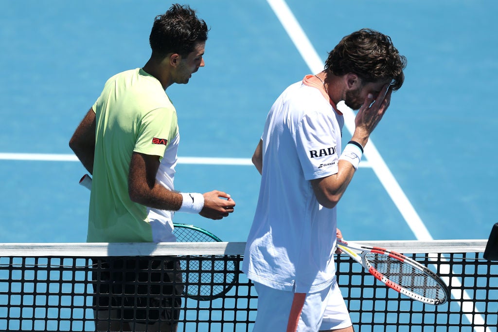 <p>Cameron Norrie after defeat  </p>