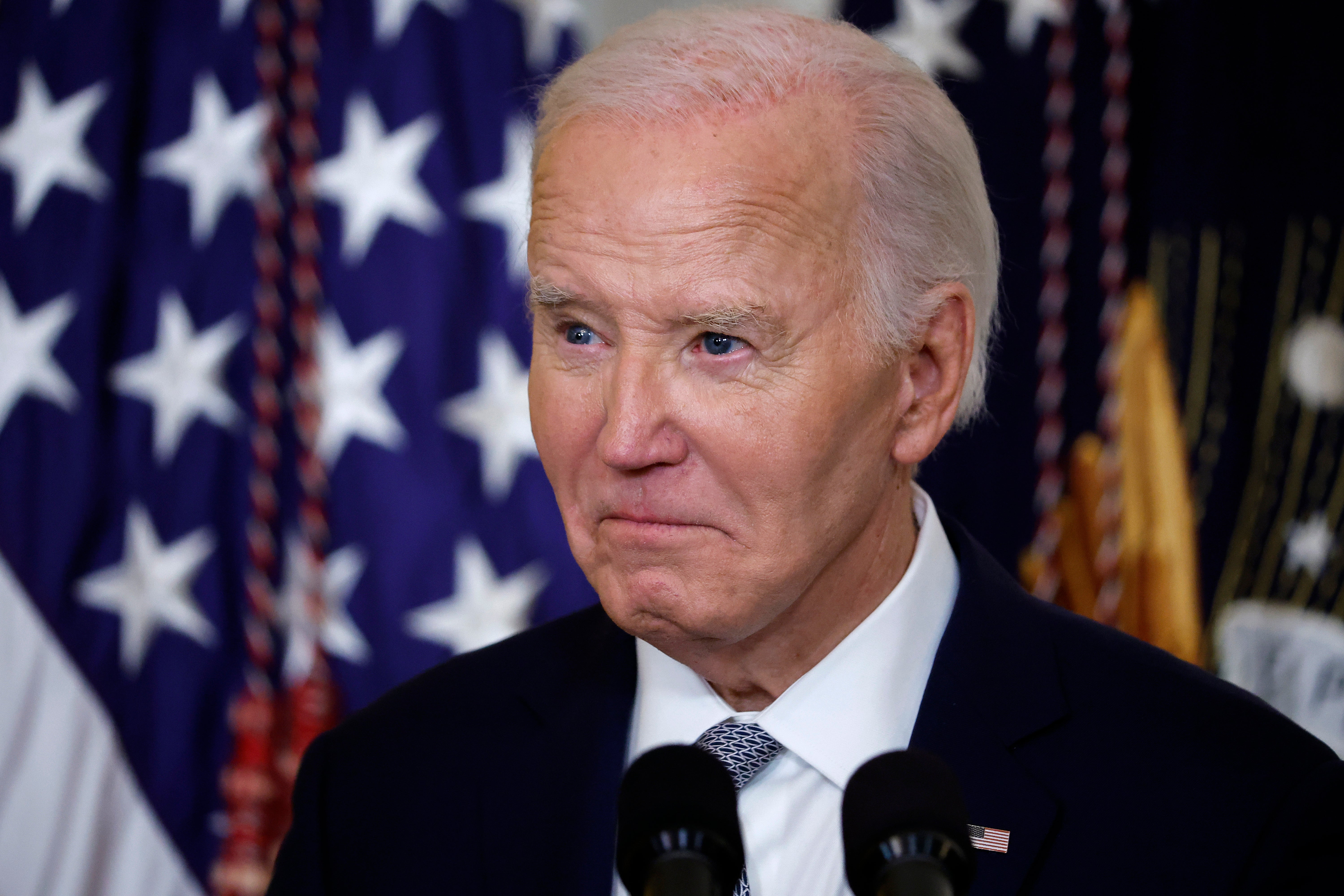 U.S. President Joe Biden speaks during a ceremony to award the Presidential Citizens Medal in the East Room of the White House on January 2