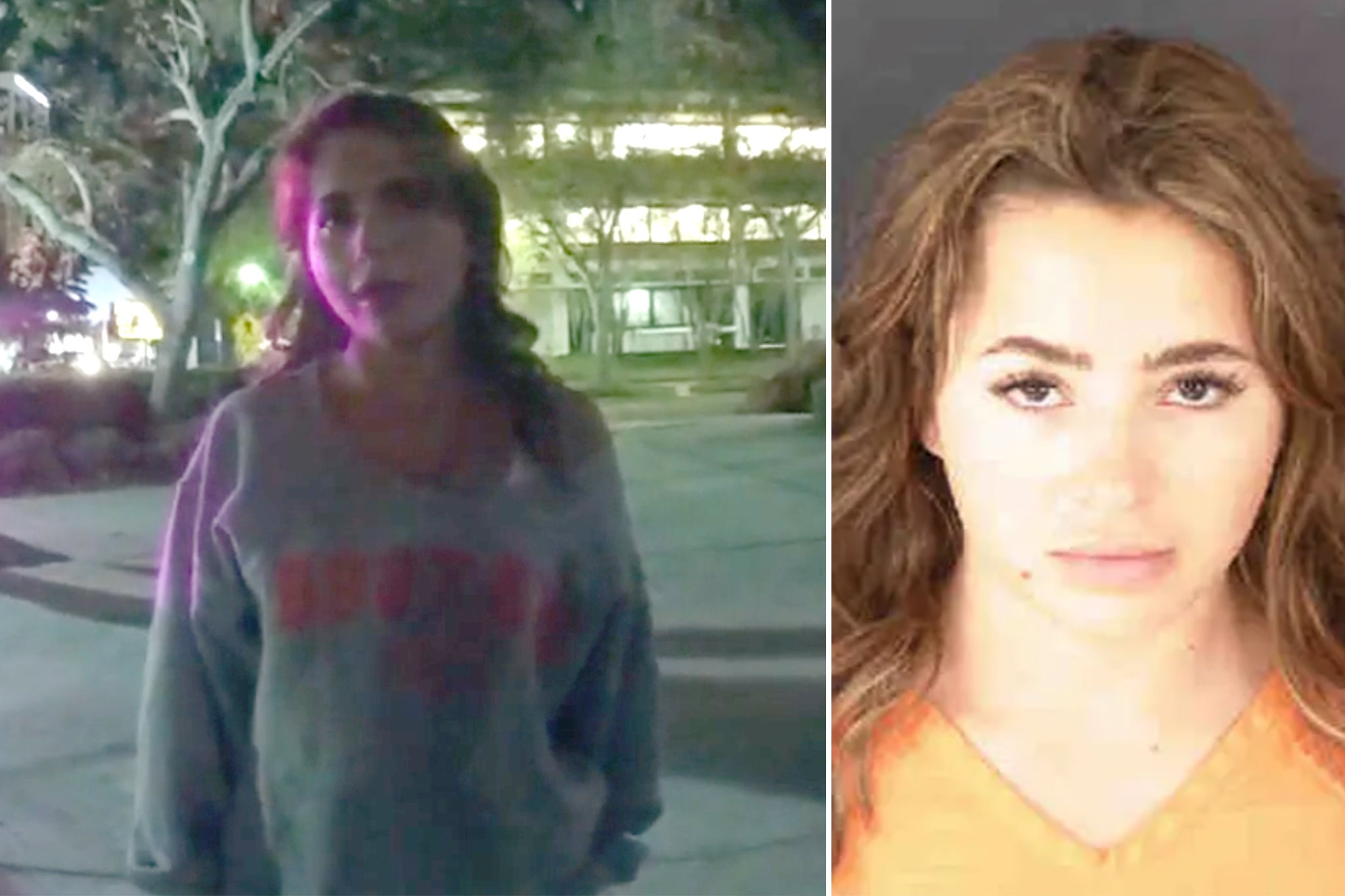 <p>Sophia Ross, 22, was caught on bodycam footage flirting with an officer as she was stopped for suspicion of DUI </p>