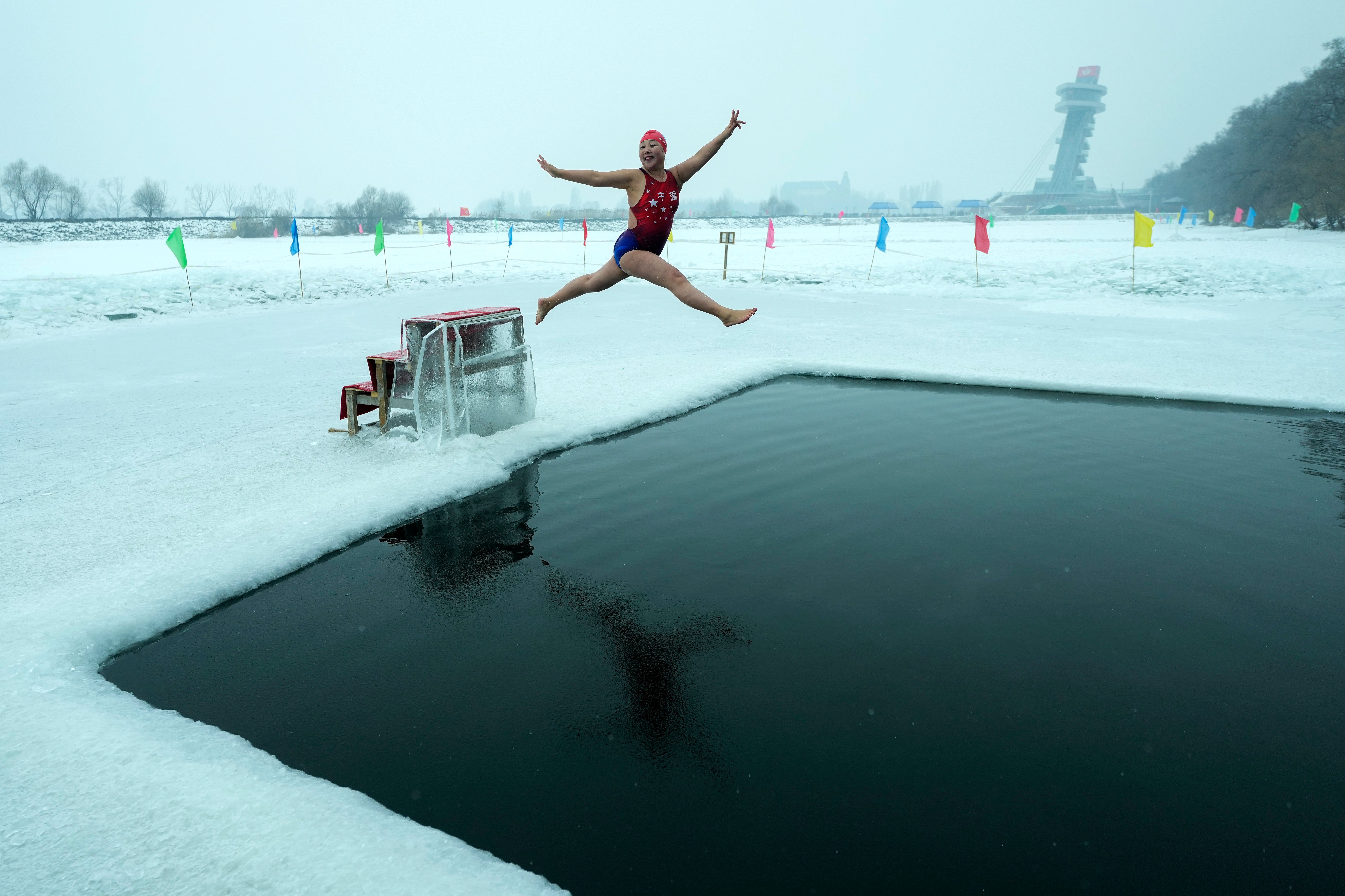 APTOPIX China Winter Swimming
