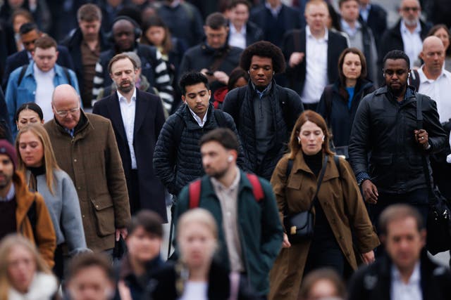 <p>Commuters cross London Bridge on October 15, 2024 in London, England</p>