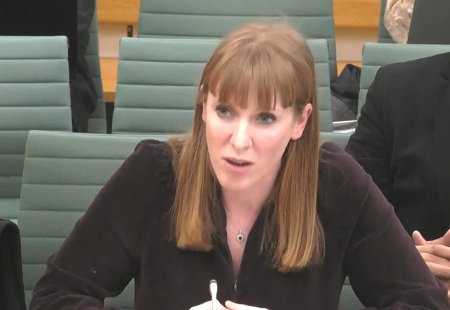 <p>Rayner gives evidence in the Commons</p>