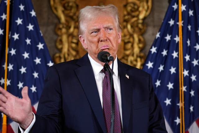 <p>Donald Trump ranted about Joe Biden’s 625 million acre offshore drilling ban in the Atlantic which, he said, covered almost ‘the whole ocean’ </p>