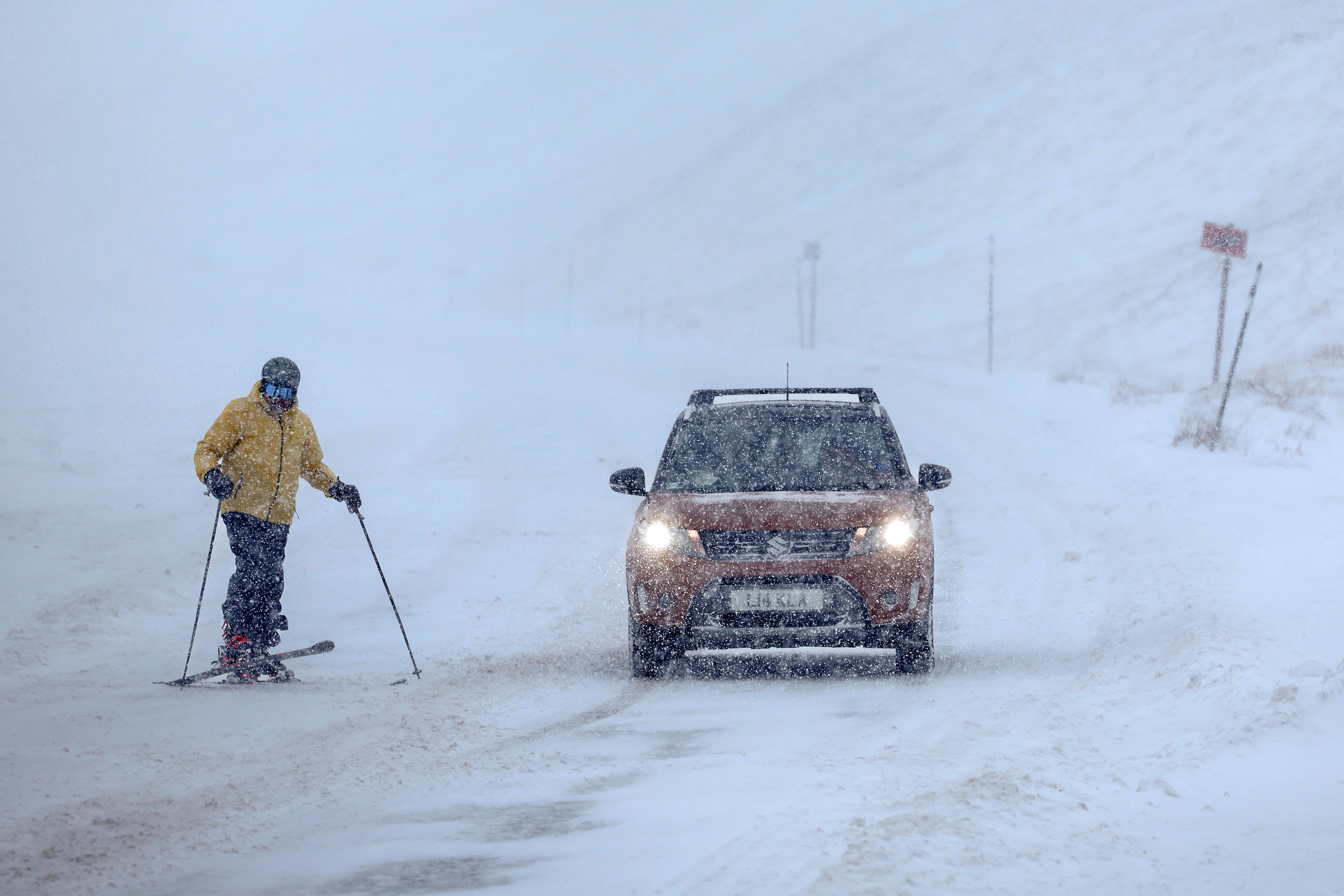 Skier seen at Glenshee Ski Centre on January 07, 2025 in Glenshee, United Kingdom