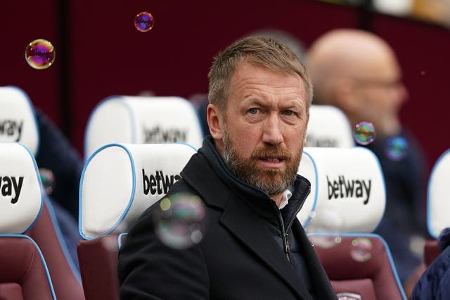 Graham Potter looks set to become the new West Ham boss (Mike Egerton/PA)