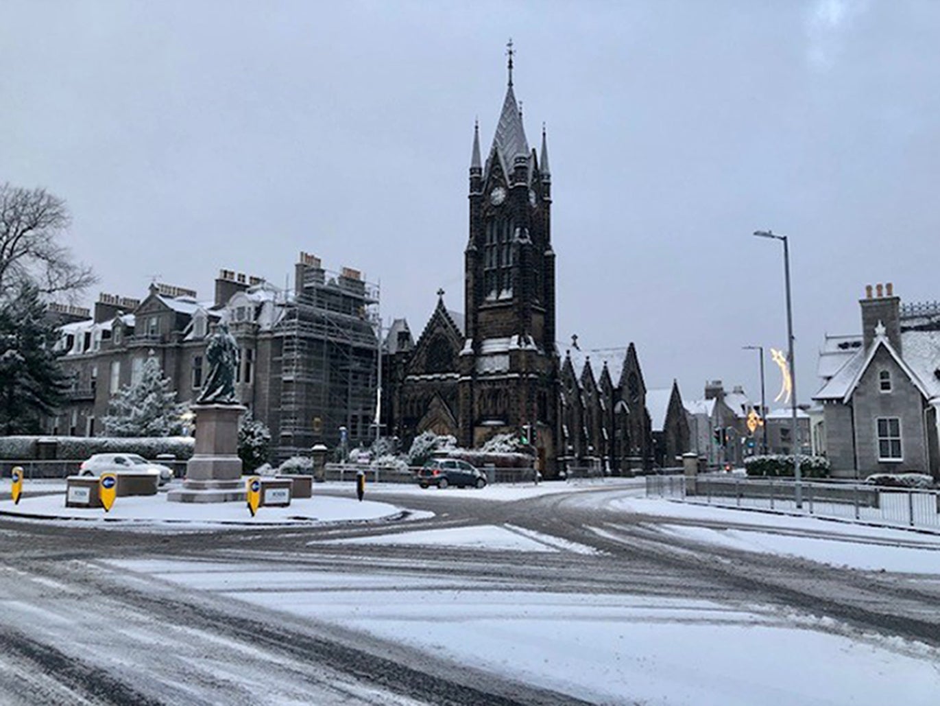 Wintry conditions in Aberdeen