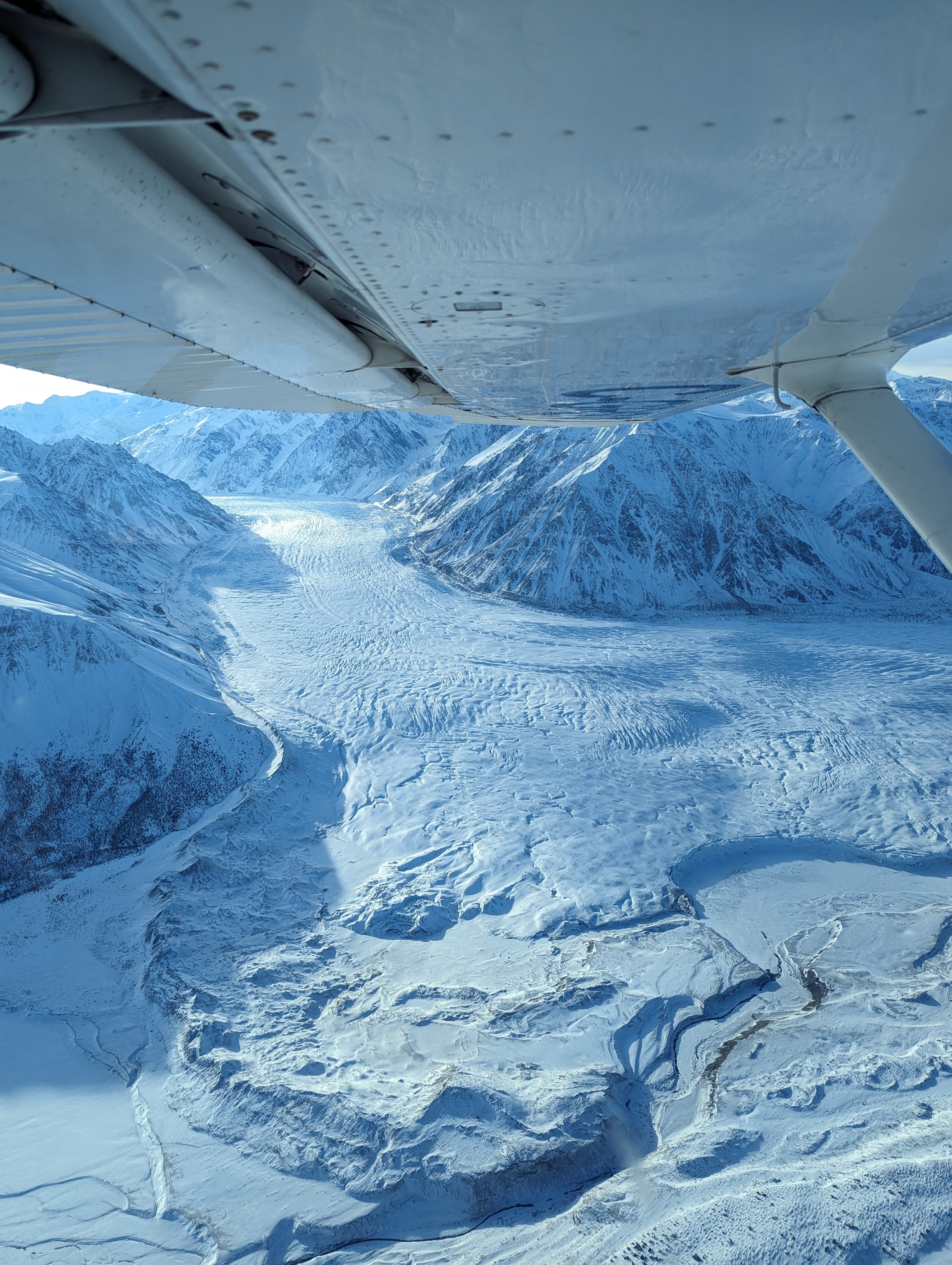 The oceans of ice in Kluane National Park are best seen from the air