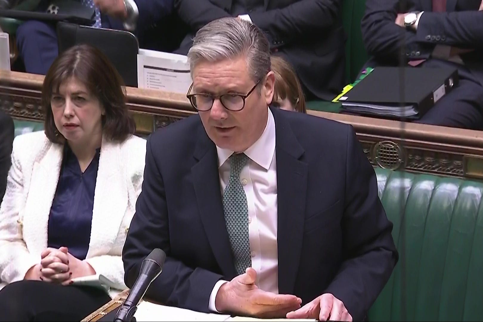 Sir Keir Starmer urged the Tory leader to ‘withdraw her wrecking amendment’ to the Government’s Bill (House of Commons/UK Parliament/PA)