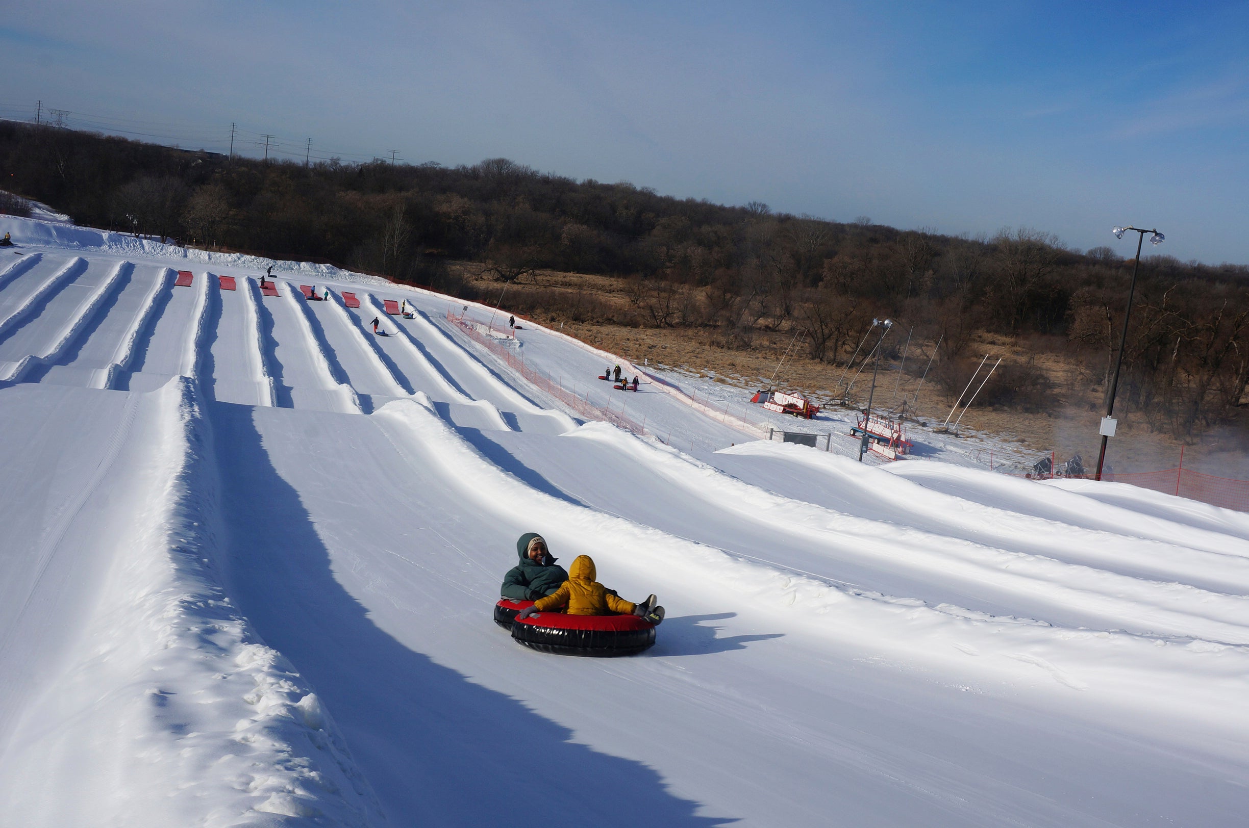 Snow Tubing in Hijabs