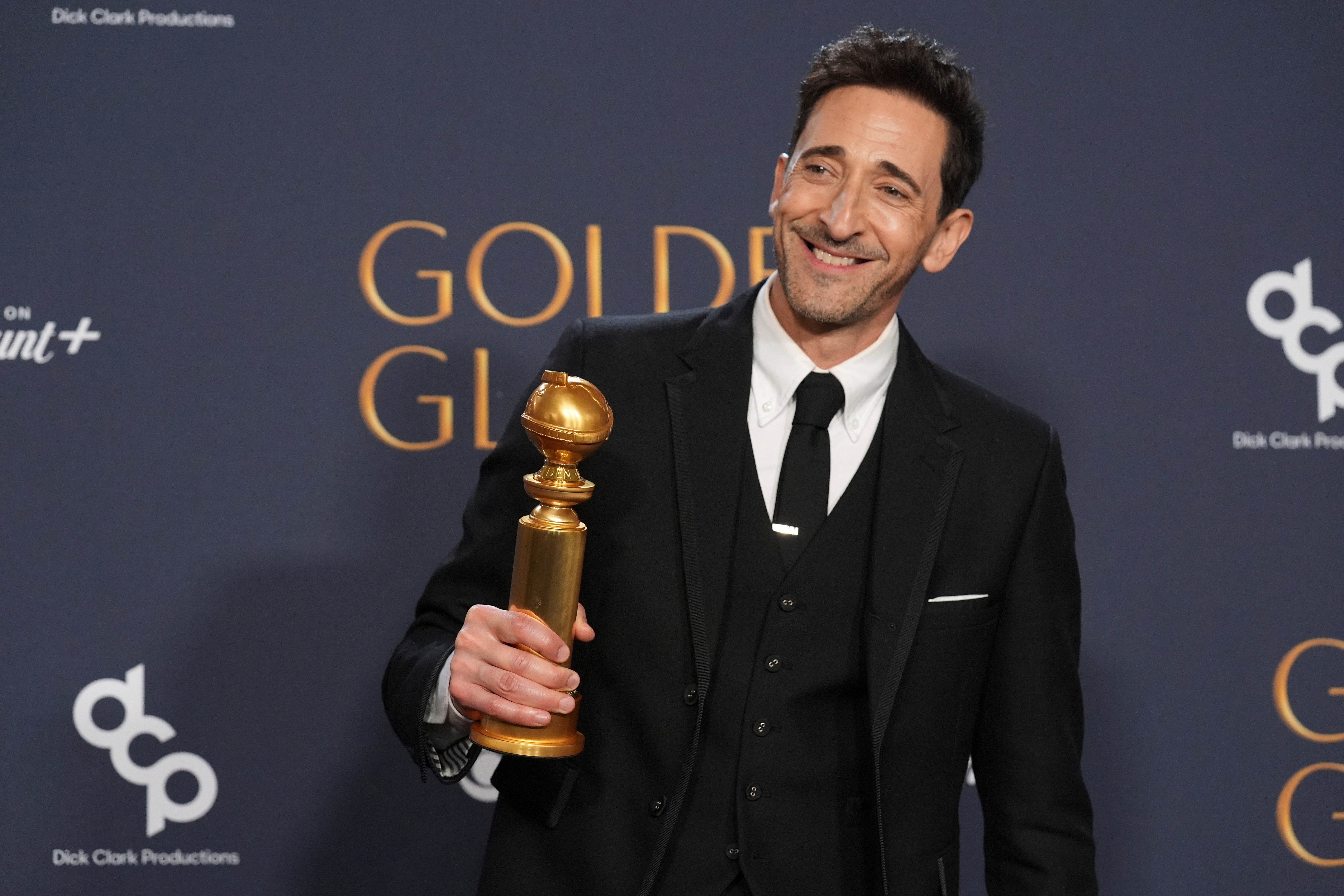 Arien Brody ganhou um Globo de Ouro por 'O Brutalista'