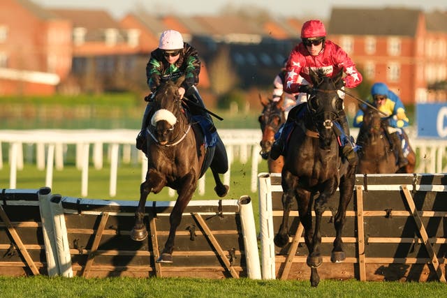 <p>Sean Bowen riding Strong Leader </p>