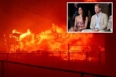 Prince Harry and Meghan Markle share heartfelt message to Californians as wildfires rage miles from their home