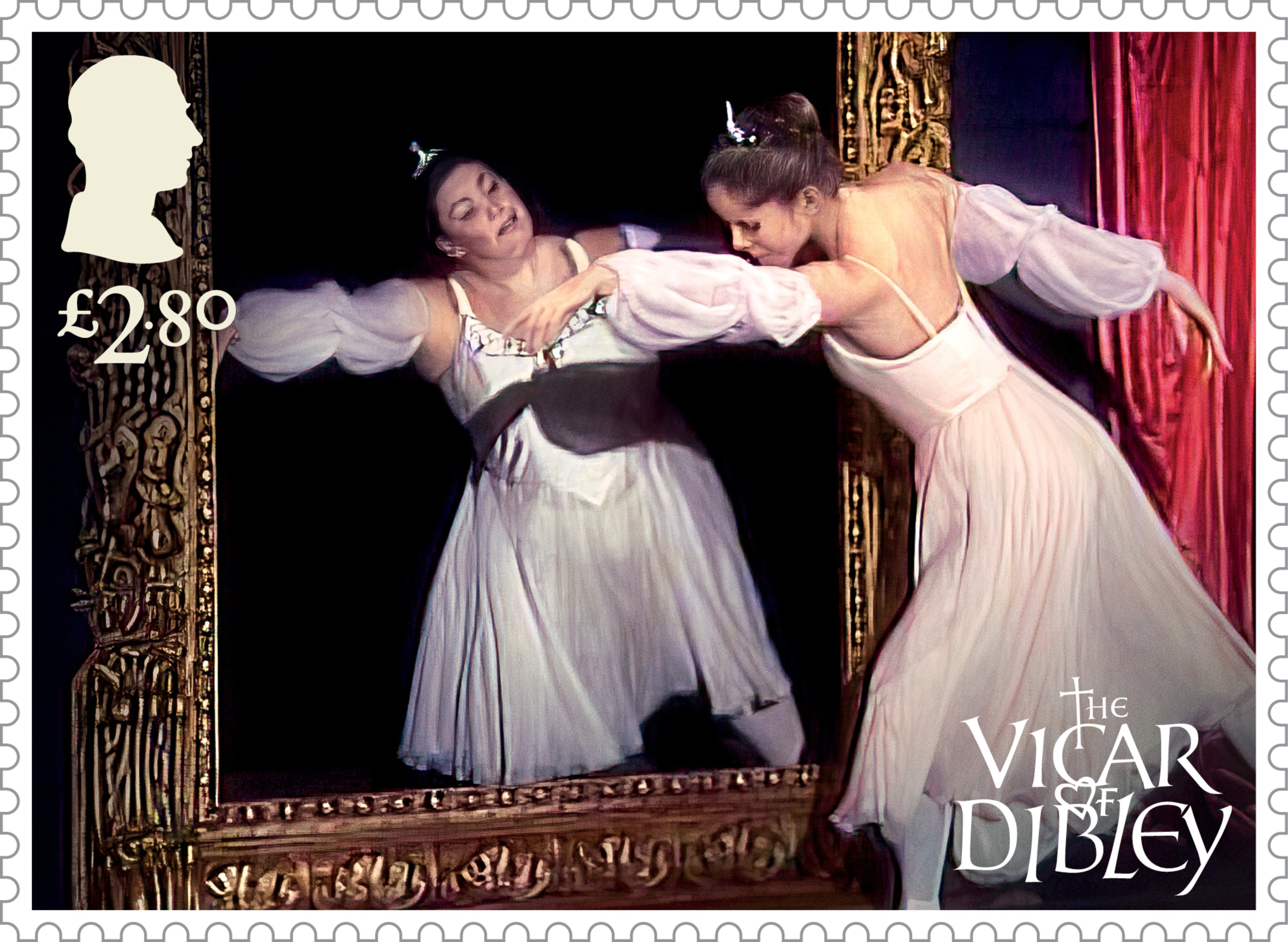 Geraldine performs a ballet duet with Dame Darcey Bussell (Royal Mail/PA)