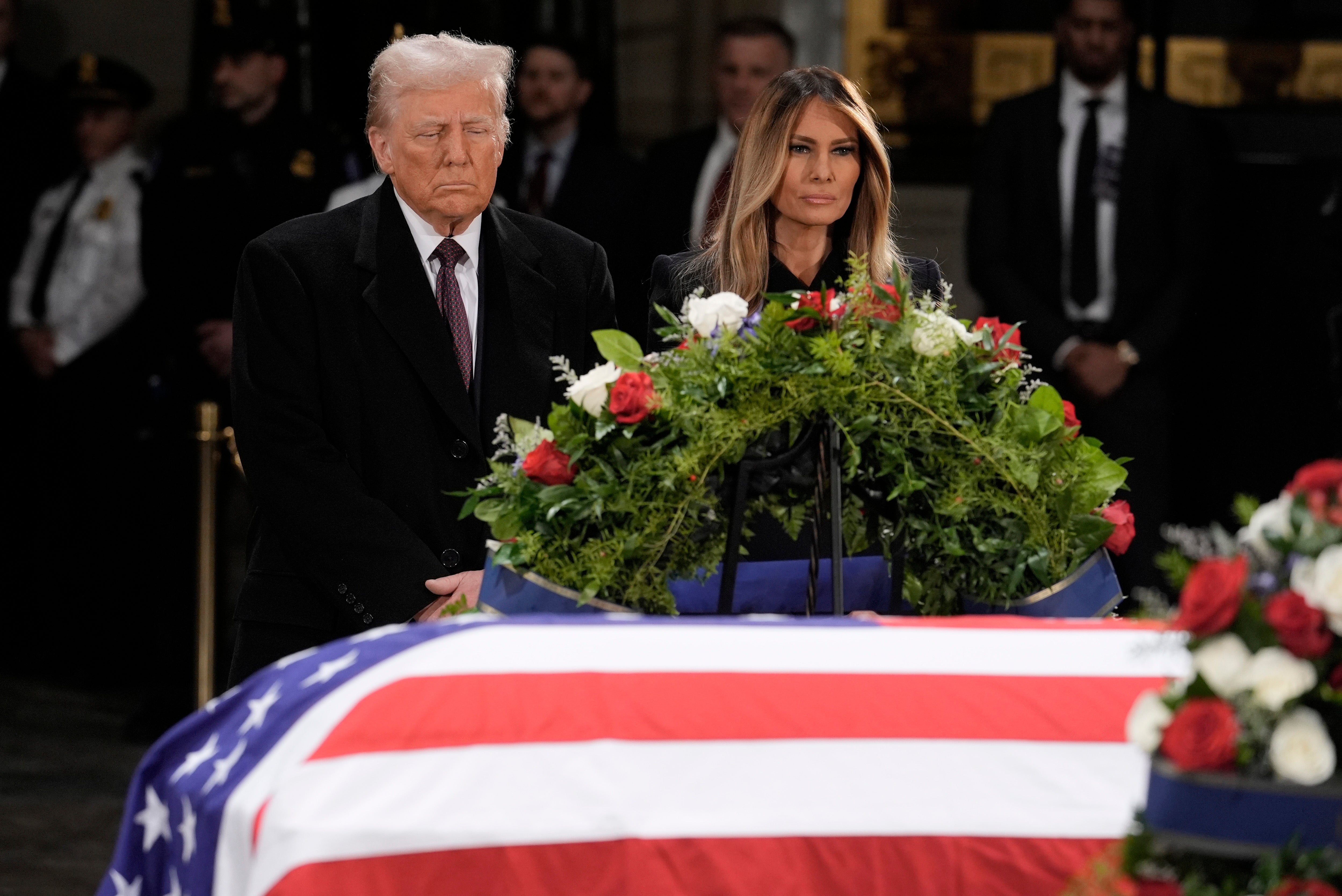 President-elect Donald Trump and former First Lady Melania Trump paid tribute to President Jimmy Carter during their time on the Hill.