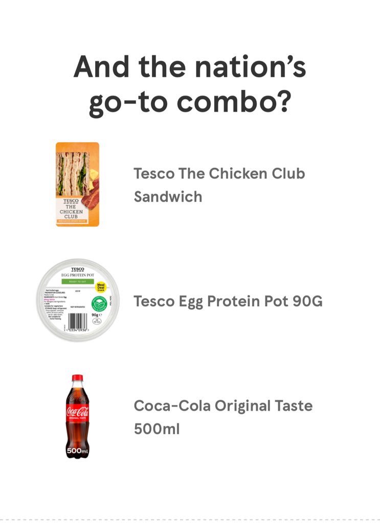 The chicken club sandwich and hard-boiled eggs were in the country’s favourite Tesco Meal Deal combination for 2024