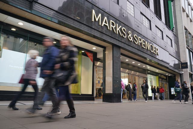 Christmas sales surged at M&S, driven largely by its food division (PA)