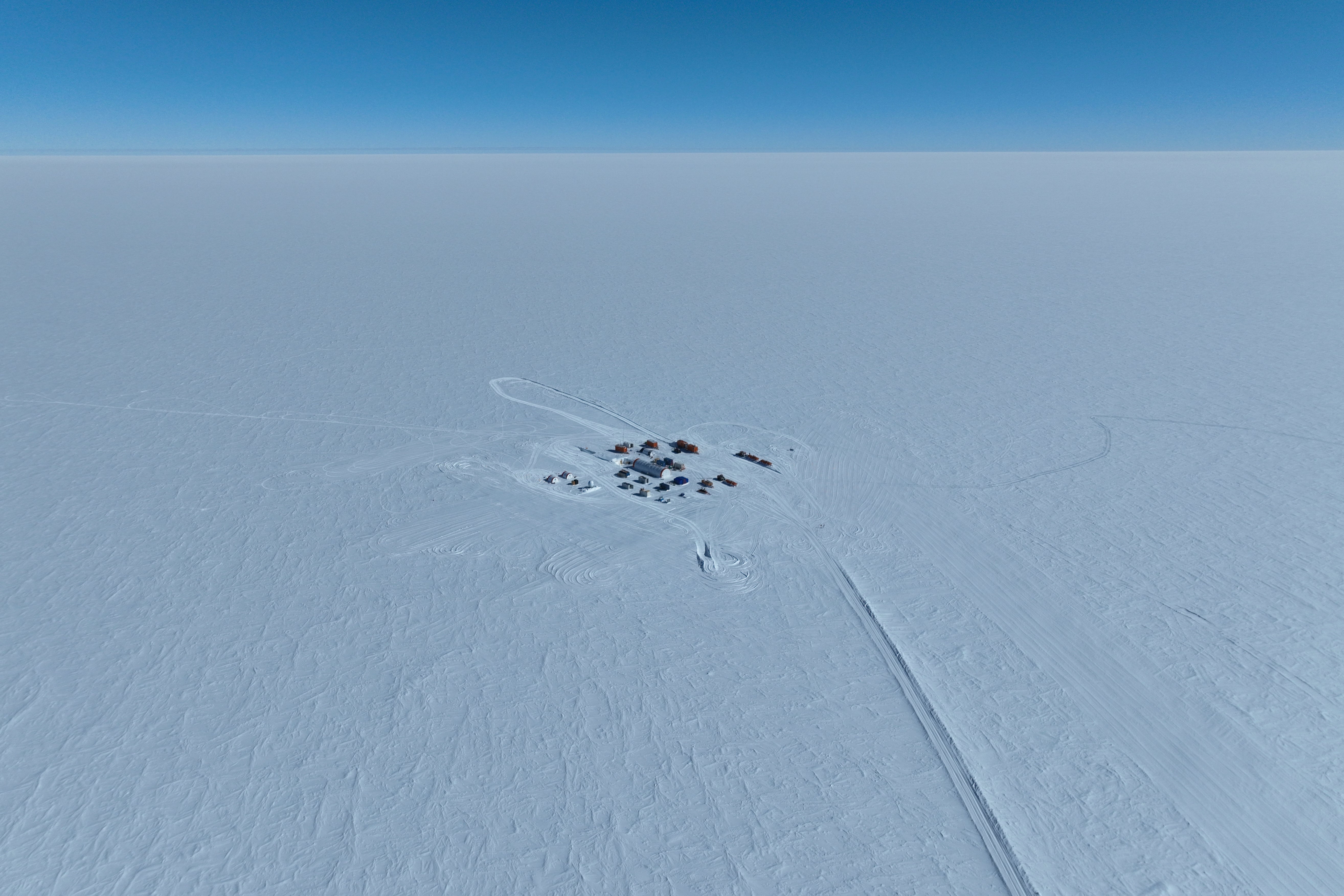 The Little Dome C field base and drilling station is located in East Antarctica on Tuesday, January 7, 2025. (PNRA/IPEV Beyond Epica via AP)