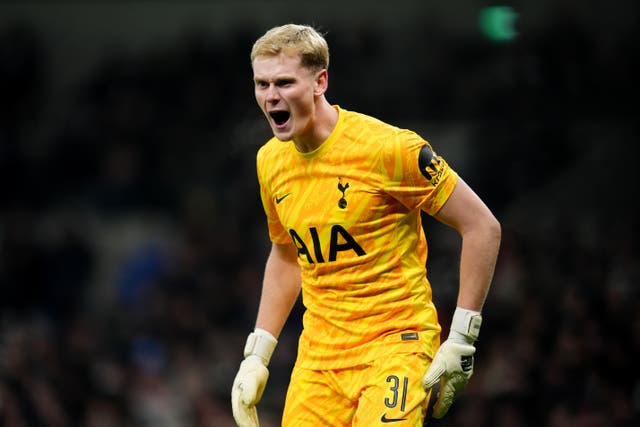 Antonin Kinsky made his Tottenham debut against Liverpool (Adam Davy/PA)