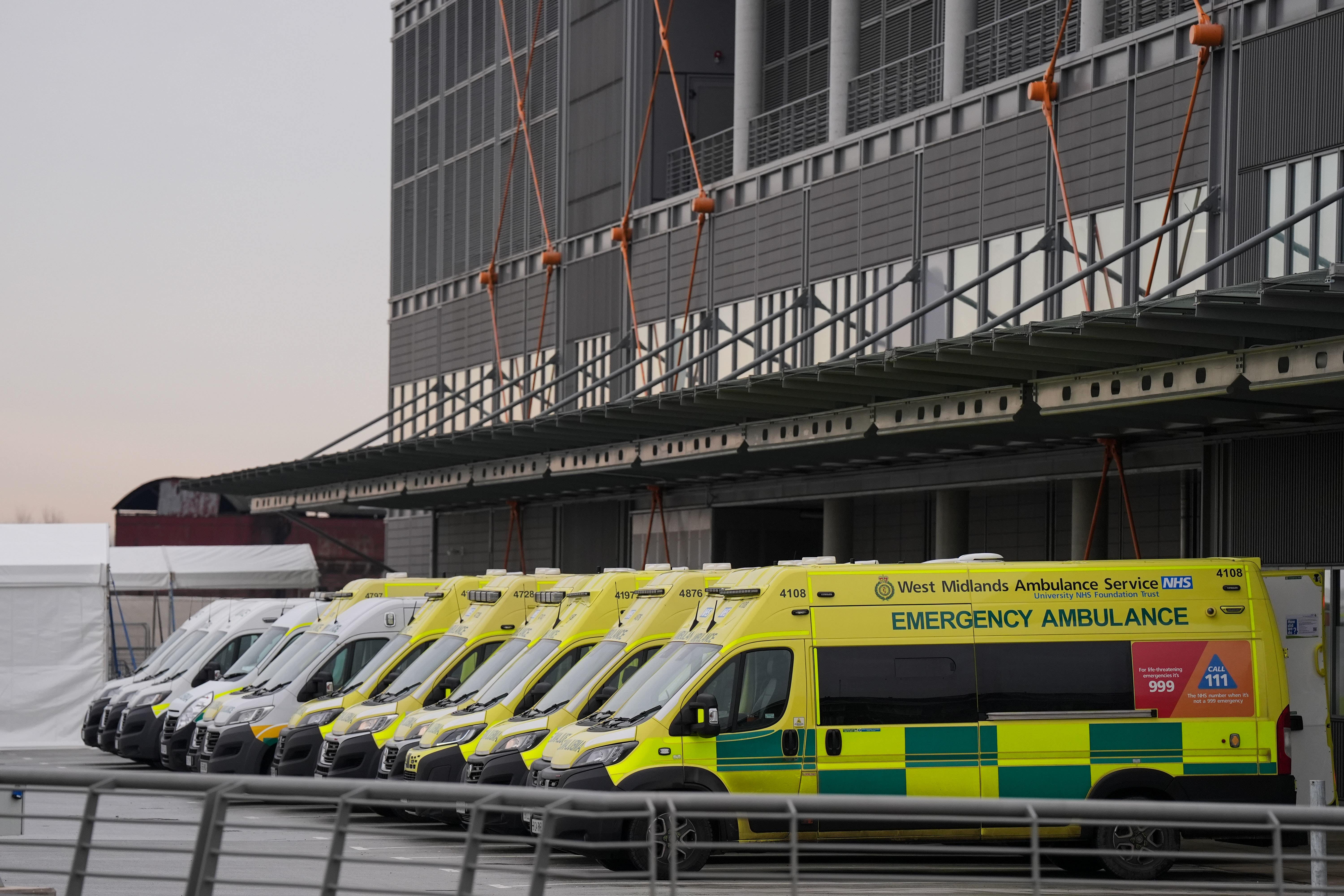 One in five ambulance handovers of patients at A&Es in England last week were delayed by more than an hour, the highest figure so far this winter (Jacob King/PA)