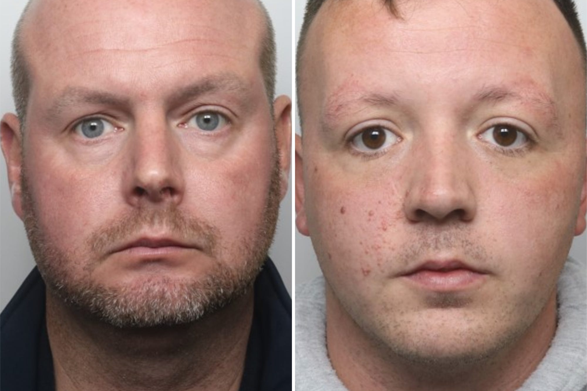 Colin Stonehouse (left) and David Kirkbride (right) were both jailed for 21 months (Staffordshire Police/PA)