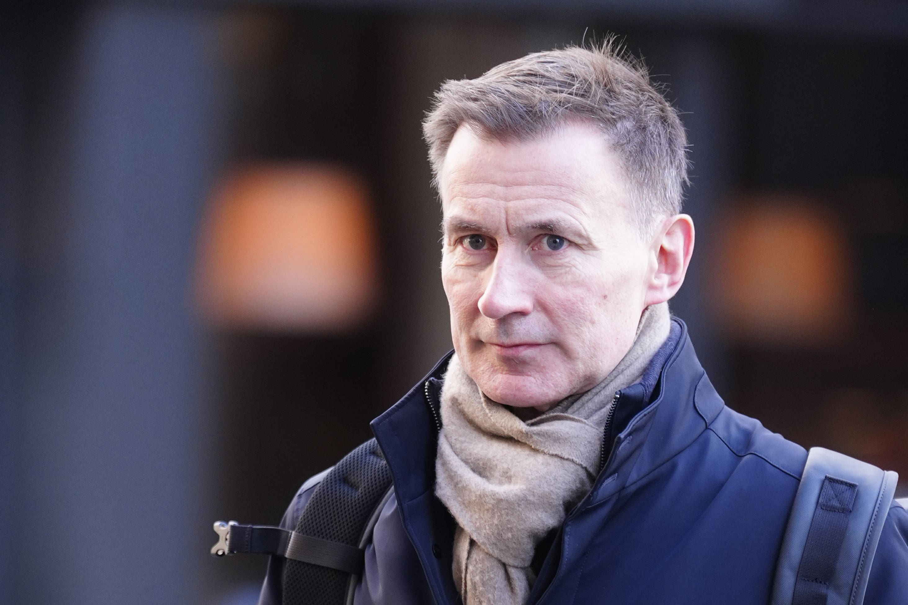 Former health secretary Jeremy Hunt arrives at Liverpool Town Hall to give evidence at the Thirlwall Inquiry (Peter Byrne/PA)