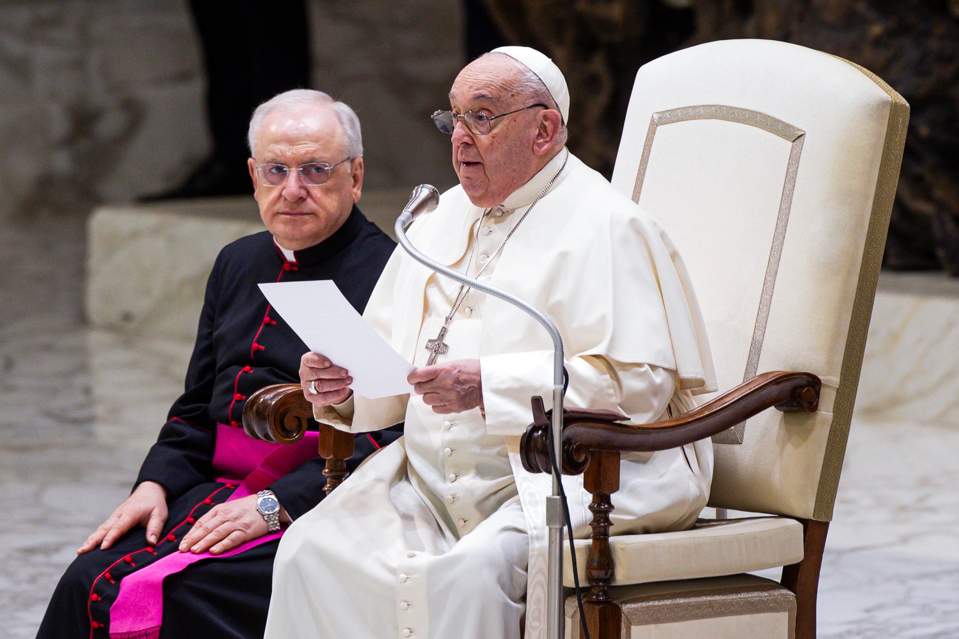 Pope Francis leads Wednesday’s general audience in Vatican City